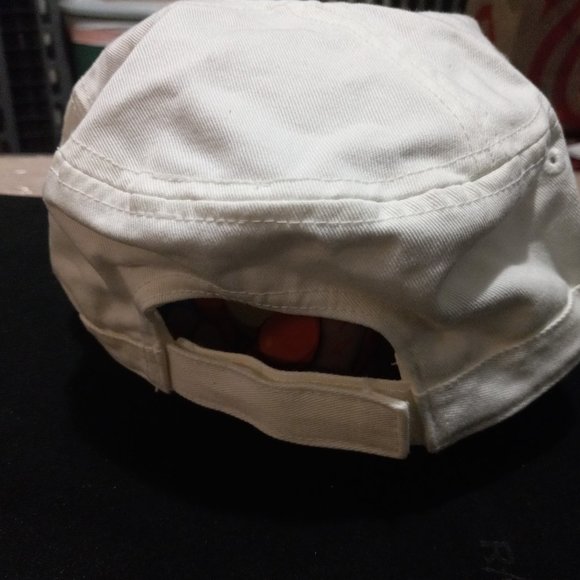 Texas Hold 'Em Poker - SF - One Size Fits All Off White Adjustable Army Hat Cap - Picture 3 of 4